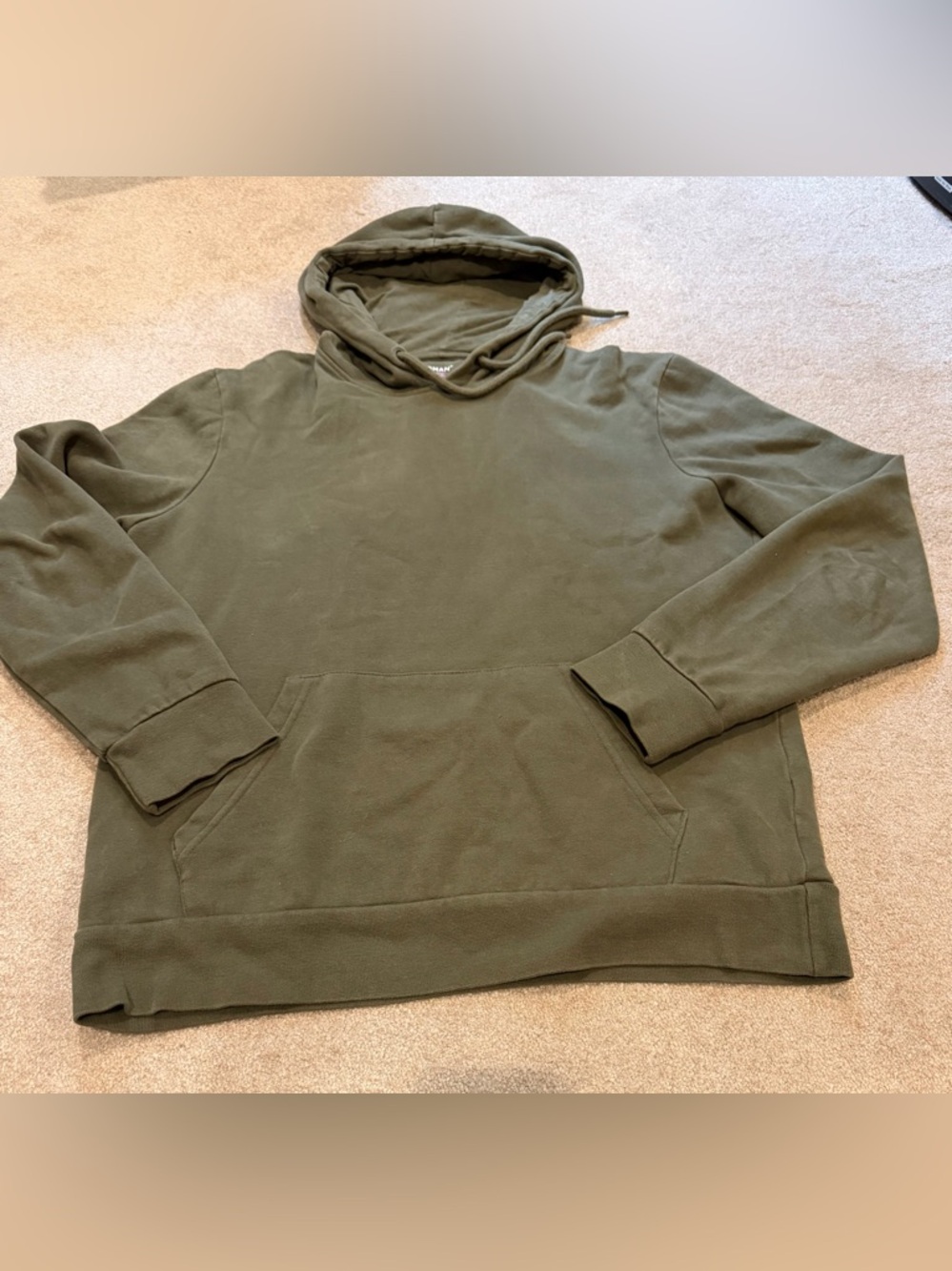 Pre-loved Topman Olive Hooded Pullover Sweatshirt S